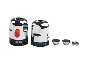 1 paio di maniglie termostatiche di controllo, controllo della temperatura, miscelatore termostatico per vasca da bagno, doccia, valvola di controllo