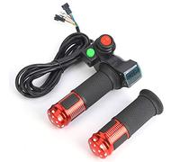 1 Paio di Manopola Dell'acceleratore, Manopola Dell'acceleratore per Bici Elettriche Manubrio Bici Elettrica Scooter Impugnatura Dell'acceleratore da Polso con Display a LED per Scooter Ebike 12-99V