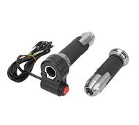 1 Paio di Manopole Dell'acceleratore 12V-99V Manopole Dell'acceleratore a Rotazione Impugnatura Dell'acceleratore a Rotazione Universale Manubrio con Pulsante per Scooter per Bici Elettriche(grigio)