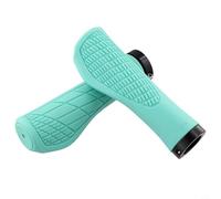1 paio di manopole in gomma per manubrio di bicicletta, diametro 22 mm, con linee rialzate per una presa antiscivolo su mountain bike, bici da strada, città (viola)
