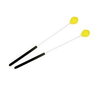 1 paio di mazzuole per tastiera marimba, con testa in lana, bastoncini in gomma FRP, soft play, percussione, maggiore portata, adatti per giocare a marimba con artigianato delicato (giallo)