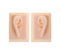 1 paio di modelli di orecchio umano a grandezza naturale in silicone morbido for la pratica dell'agopuntura