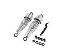 1 paio di molle ammortizzatrici posteriori regolabili da 10,5 pollici e 267 mm for moto Sportster Touring, nere(Chrome)