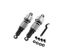 1 paio di molle ammortizzatrici posteriori regolabili da 10,5 pollici e 267 mm for moto Sportster Touring, nere(Black and Chrome)