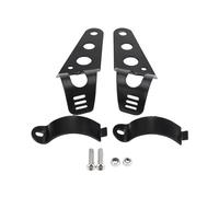 1 paio di morsetti for fari for motociclette, staffe for montaggio su tubo, kit di montaggio compatibile con forcella Chopper Cafe Racer, dimensioni del tubo comprese tra 33 mm e 43 mm(Black)