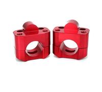 1 Paio Di Morsetti Per Riser Per Montaggio Su Manubrio Per Manubrio Fat Bar Per Moto Da 7/8 "1-1/8 Manubrio Riser Morsetto(Red,1-1/8)