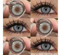 1 Paio Di Nuove Lenti A Contatto Colorate, Lenti Nere, Lenti Azzurre Di Moda, Lenti Verdi, Lenti Da Contatto Grigi Per Gli Occhi, Lenti Marroni Per Un Uso Annuale Idrogel