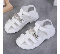 1 Paio Di Nuove Scarpe Piatte Alla Romana Alla Moda Con Disegno A Cuore Di Colore Unito, Comode Per Le Ragazze, Adatte Per L'Uso all'aperto, Primavera/Estate EUR34,EUR35,EUR36,EUR26,EUR27,EUR28,EUR29,