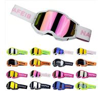 1 Paio di Occhiali da Moto, Occhiali da Sci, Occhiali da Arrampicata per Adulti Uomo e Donna, Resistenti al Vento per Attività all'Aperto, Attrezzatura per Moto da Fuoristrada, Motoslitta e Sport Inve