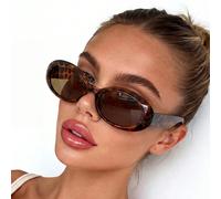 1 Paio di Occhiali da Sole Ovali Unisex con Stampa Leopardata Marrone, Accessorio di Moda Versatile Adatto per l'Estate, la Spiaggia, Attività all'Aperto, Casual Business, Ideale per il Ritorno a Scuo