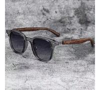 1 Paio di Occhiali Unisex con Montatura in Legno e Borchie, Adatti per l'Estate, le Attività all'Aperto e il Ritorno a Scuola, Creano uno Stile Accademico di Blocchi di colore,stampa dappertutto