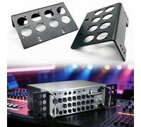 1 paio di orecchie da incasso compatibili con mixer digitali Behringer XR16 XR18 SD18, per Midas MR16 MR18, acciaio inossidabile verniciato a polvere nera, viti di montaggio escluse