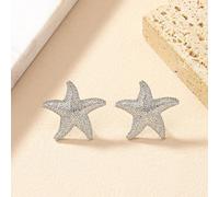 1 Paio Di Orecchini A Bottone Con Stelle Marine Metalliche, Semplice Stile Oceano Tagli UnicaLega di zinco