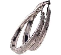 1 paio di orecchini a cerchio da donna vintage in lega polacca pendenti con orecchini a cerchio lucidi festa di nozze elegante orecchino con piercing gioielli regalo per donne ragazze argento Practica