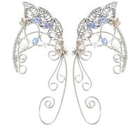 1 paio di orecchini a clip con design a foglia, orecchini da elfo da donna, orecchini a clip for donne, polsini non perforanti, orecchini da fata avvolgenti