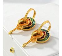 1 Paio di orecchini a goccia in lega di rame, serie macarons, smalto colorato, trifoglio e geometrici, versatili, combinabili in modo fai-da-te, regalo della festa della mamma Tagli UnicaLega di rame