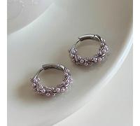 1 Paio di Orecchini a Perno Eleganti Casual Minimalisti Premium con Perle Finte Viola Raffinati Piccoli Versatili Adatti per il Pendolarismo Quotidiano e gli Incontri Casual delle Donne Tagli UnicaLeg