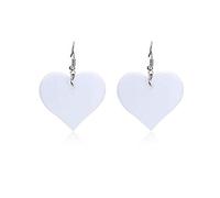 1 Paio di Orecchini acrilici a Forma di Cuore per Le Ragazze delle Donne - Bianchi Eleganti e Popolari