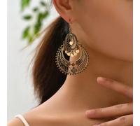 1 Paio Di Orecchini Con Nappe In Oro Antico Dall'estetica Non Comune, Una Miriade Di Design, Per Le Donne, Feste In Vacanza, Regalo Tagli UnicaLega di zinco