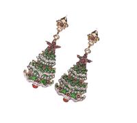 1 paio di orecchini creativi per l'albero di natale moda orecchini per