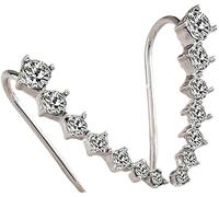 1 paio di orecchini da donna, gioielli a forma di C, orecchini lucidi in stile coreano per incontri Orecchini con finitura fIntelligent e attraente.