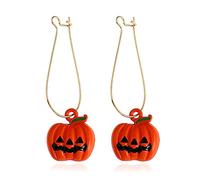 1 paio di orecchini da donna gioielli arancione zucca modello di halloween orecchio trafitto gancio per orecchini clip orecchini gioielli da donna accessori regalo di amore molto pratico e popolare At