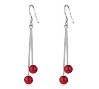 1 paio di orecchini da donna gioielli rosso perline forate orecchio perno gancio clip signora gioielli accessori amore regalo professionale