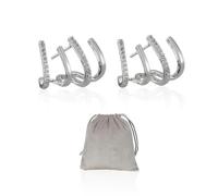 1 paio di orecchini da donna in argento 925, orecchini a forma di artiglio, a spirale, ca. 15 mm, rame, 925