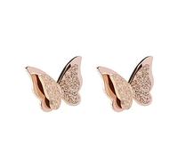 1 paio di orecchini da donna scintillanti a forma di farfalla dorata, accessori per gioielli, regalo d'amore, pratico e attraente
