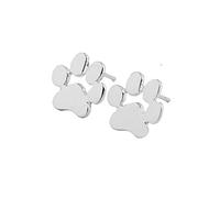 1 paio di orecchini da ragazza per signora argento cane zampa orecchini a bottone accessori gioielli regalo d'amore molto pratico e popolare Nice and Deft