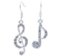 1 Paio di Orecchini di Note Musicali in Cristallo da Donna, Note Musicali, Orecchini Pendenti, Gioielli per Le Orecchie Convenient Handled