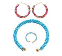 1 Paio Di Orecchini Di Perle, 1 Braccialetto Di Perle Regolabile E 1 Anello Di Perle, Gioielli Vintage, Gioielli Colorati, Gioielli Boho