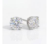 1 paio di orecchini in argento 925 Moissanite 0,1 CT-0,5 CT D colore sei artigli squisiti moissanite orecchini di fidanzamento nuziali orecchini rotondi gioielli di lusso regali per le donne