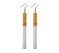 1 paio di orecchini pendenti punk divertenti simulazione mozziconi di sigaretta orecchini regalo per fidanzata, moglie, figlia, sorella, Resina