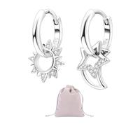 1 Paio Di Orecchini Stella, Luna E Sole, 1 Sacchetto Di Gioielli, Orecchini Sole, Orecchini Pendenti Luna E Stella Per Ragazze, Orecchini Sole E Luna