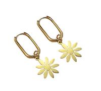 1 paio di orecchini vintage con nappe floreali in oro-orecchini pendenti a goccia barocchi in acciaio inossidabile | Orecchini retrò luxe da donna