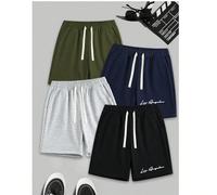 1 paio di pantaloncini casual neri, che interpretano un atteggiamento casual con un design minimalista, tessuto morbido per comfort tutto il giorno, sia che tu stia percorrendo le strade con un look o