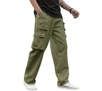 1 Paio di Pantaloni da Lavoro Monocromatici da Uomo con Tasche Multiple, Adatti per Tutte le Stagioni, Pantaloni da Lavoro con Tasche da Indossare per Uscite Quotidiane, Come Regalo per il Marito o il