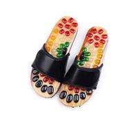1 paio di pantofole per massaggio ai piedi con ciottoli, riflessologia plantare, scarpe per la salute degli anziani, sandali, pantofole, massaggiatore sano