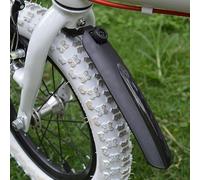 1 paio di parafanghi pieghevoli per bicicletta, anteriore e posteriore, in plastica, per ruote piccole, con manopola a sgancio rapido (30,5-35,5 cm)