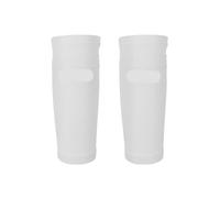 1 paio di parastinchi da calcio, ginocchiere sportive, manicotti for polpacci, calzini e supporti for gambe, a compressione for adulti per uomo, donna(White,S)
