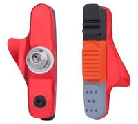 1 paio di pastiglie per freni da 55 mm, in gomma, per cerchi in lega di alluminio, riduzione del rumore, resistenti all'usura (rosso)