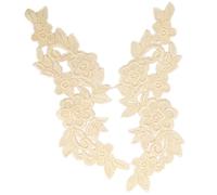 1 paio di patch per ricami floreali in pizzo, applique per cucito, collare, applique, fai da te, ritaglio, ricamo, accessori per vestiti Cheongsam
