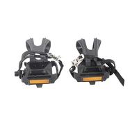 1 Paio di Pedali per Bici con Gabbie per Puntali e Cinghie, Clip per Puntapiedi in Nylon Pedali Cinghie Cinture Fixie Mountain Bike Accessori stazionari per Ampio Ciclismo Interno