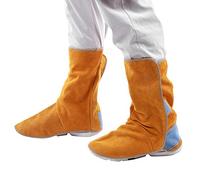 1 paio di pelle bovina resistente al calore ignifugo Saldatura Copriscarpe Scarpe Piedi Copertura Saldatore Gamba Protezione piede Sicurezza