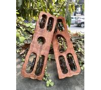 1 paio di piatti a mano in legno Khartal Kartal strumento musicale indiano a ...