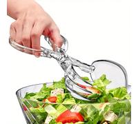 1 Paio di pinze e clip in plastica riutilizzabili per insalata - adatte per barbecue, cucina all'aperto, buffet e catering per feste, design igienico per garantire la alimentare, pratico per servire l