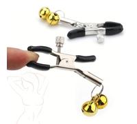 1 paio di pinze regolabili in silicone con campanelli in acciaio inossidabile