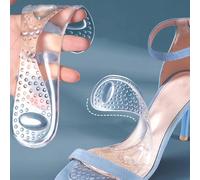 1 paio di plantari in gel di silicone per tacchi alti, fornisce imbottitura per prevenire lo scivolamento su tacchi alti per scarpe col tacco da donna e scarpe da ginnastica da uomo, adatto all'estate