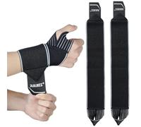 1 paio di polsiere elastiche per lo sport, regolabili, per fitness, allenamento, boxe, sollevamento pesi, tennis, baseball, calcio, ciclismo, palestra